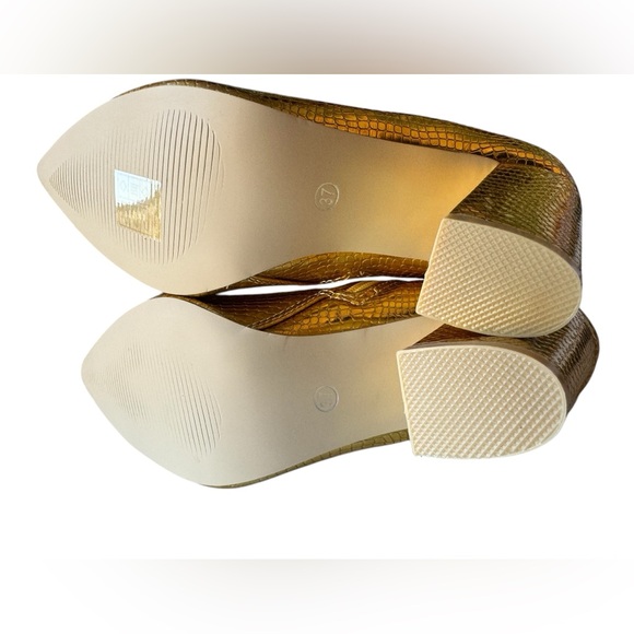 Gold ankle boots, size 37 NEW - Picture 7 of 12